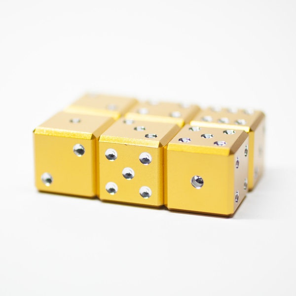 Gold Topaz D6 - Gemstone Collection - Dice sold individually