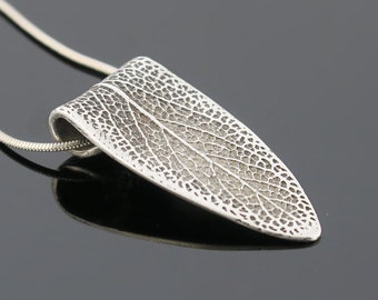 Nature jewelry, Silver Leaf necklace, Sage leaf necklace, Inspirational  Healing jewelry, Unique gifts, Birthday gift, Mother gift