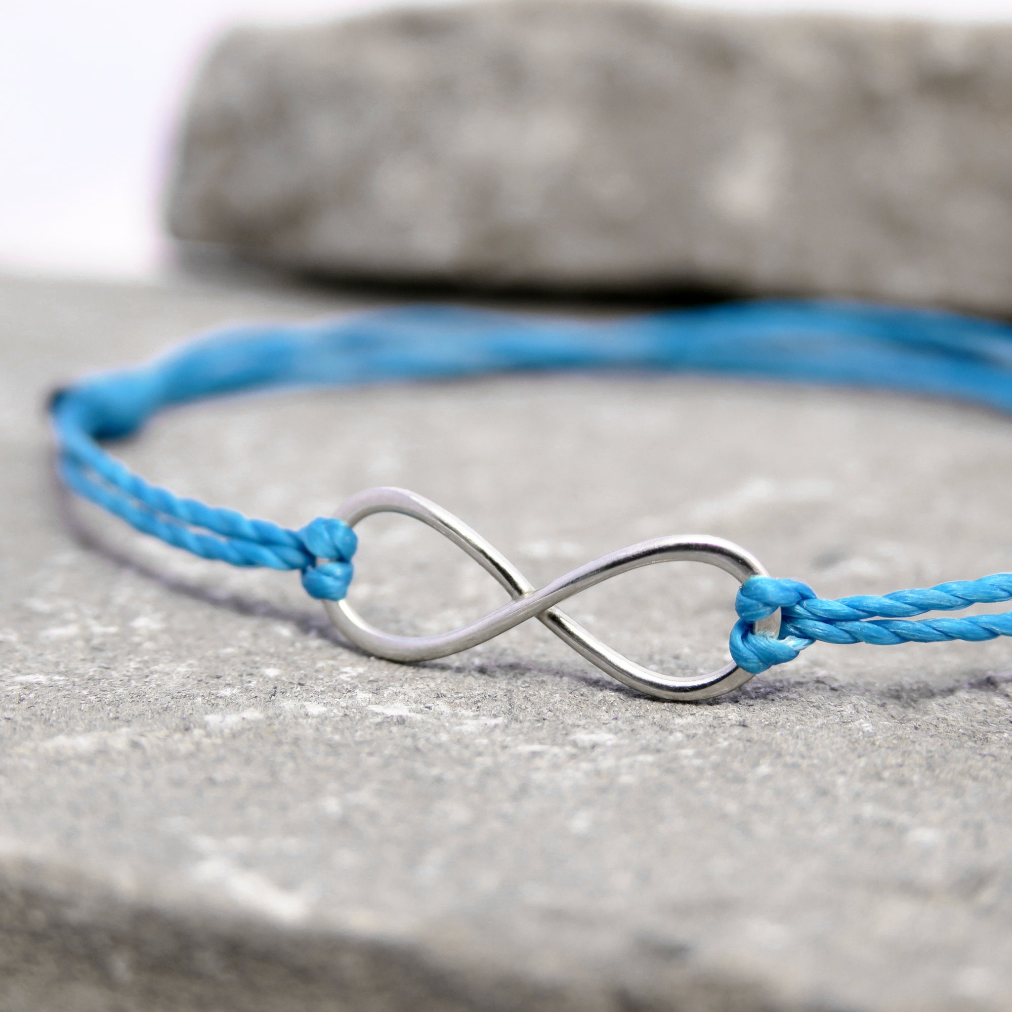 Infinity Symbol bracelet Silver Charm Bracelet Adjustable Etsy