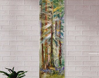 Natural Harmony forest  wall art, Forest painting, Green nature Artwork, Emerald painting