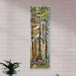 Natural Harmony forest  wall art, Forest painting, Green nature Artwork, Emerald painting