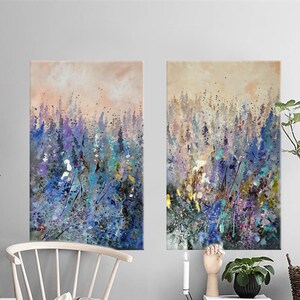 Canvas painting, Set paintings, Floral art, Abstract Wall Art,large painting, Large Wall Art