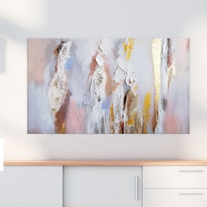 Large Abstract Canvas art, Abstract Wall Art Gold leaf painting Extra Large Wall Art