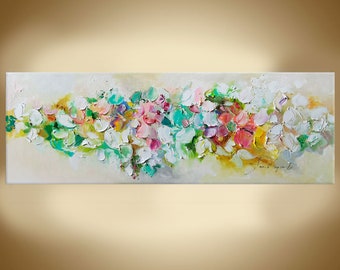 Spring floral oil painting,  Abstract Wall Art, Canvas painting, Large wall art, Colorful oil painting original