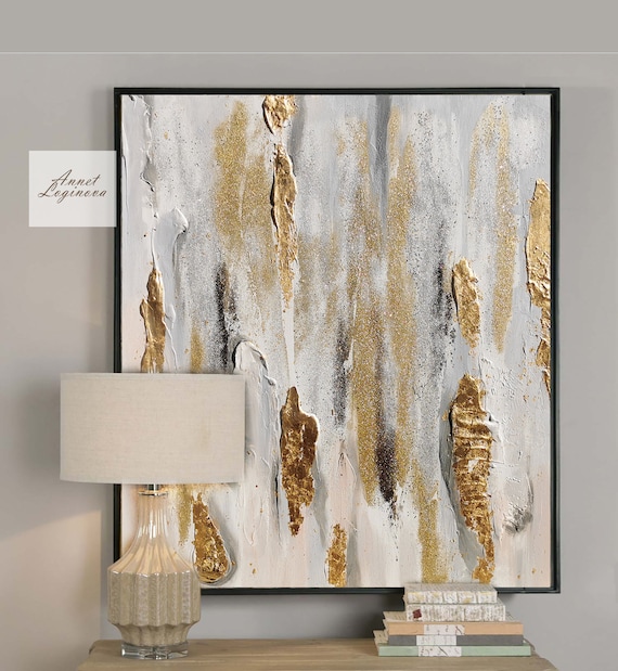 Wall Art Abstract, Gold Picture Frames, Abstract Wall Art, Diamond  Painting, Large Wall Art 