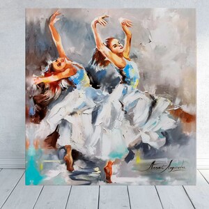 Ballerinas print on canvas, Ballet Dancer painting, Quality print on canvas, Ballet print on canvas, Dancers wall art