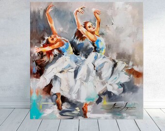 Ballerinas print on canvas, Ballet Dancer painting, Quality print on canvas, Ballet print on canvas, Dancers wall art