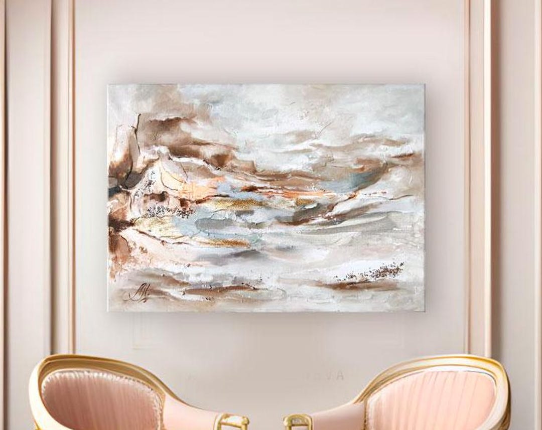 Beige Abstract Painting, Gold Texture Painting, Neutral Wall Art, Soft Wall  Art - Etsy