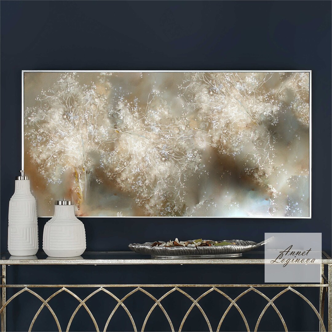 Floral Wall Art, Dining Room Wall Decor, Extra Large Wall Art, Flowers ...