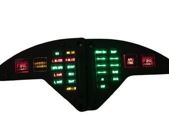 F18 Hornet Left & Right Annunciator Panels