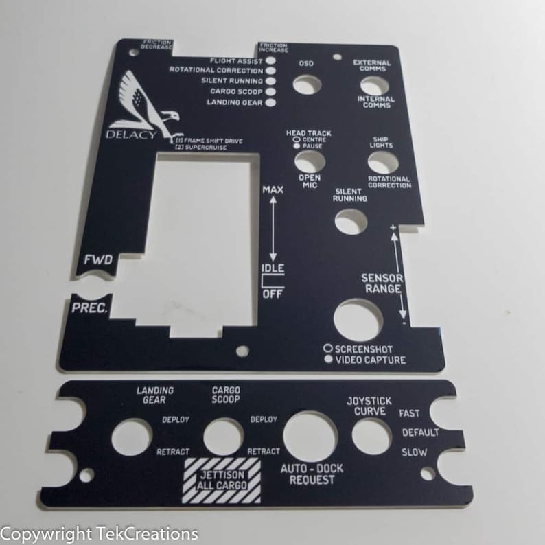 Elite Dangerous Custom Plates for Thrustmaster Warthog HOTAS Throttle