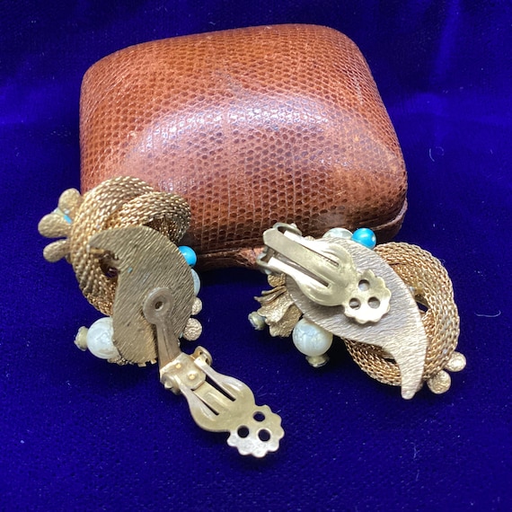 Vintage Unsigned MIRIAM HASKELL Turquoise Floral … - image 3