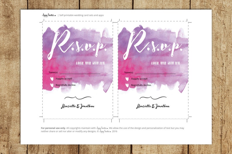Printable Wedding Invitation Set PDF Instant Download Save The Date Card Wedding Invitations Editable RSVP Card Invitation Suit Pink