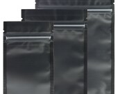 C230- Translucent Front Black Flat Press Zip Seal Metallized Foil Packaging Bags (100 Bags Pack)