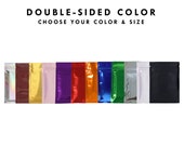 C201- Pack of 100 Double-Sided Glossy Colored Metallic Foil Press Seal Sample Size Bags (Chosen Size)