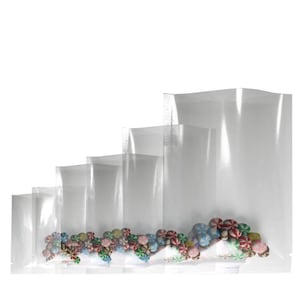 C1181- New Clear Transparent Plastic Open Top Bags Pouches Snack Pack Heat Sealable (100 Bags/Pack)