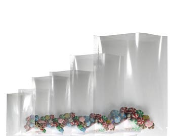 C1181- New Clear Transparent Plastic Open Top Bags Pouches Snack Pack Heat Sealable (100 Bags/Pack)