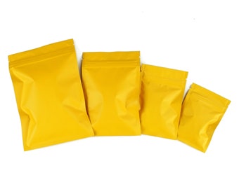 Bolsa plana QuickQlick™ con cierre de cremallera, color naranja, para manualidades, de doble cara, con película metálica mate, color naranja, C221-35 QQ Studio (100 bolsas/paquete)