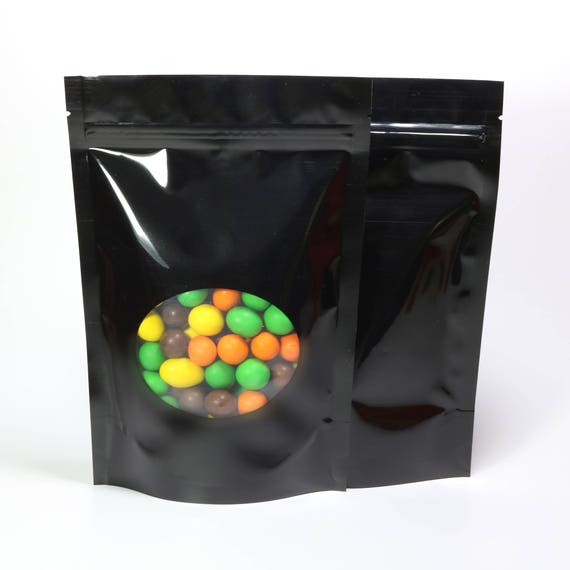 100 Pack Smell Proof Bags - 7.1x10.2 Inch Resealable Foil Pouches With Matte Window - Stand Up Sealable Bags For Storage