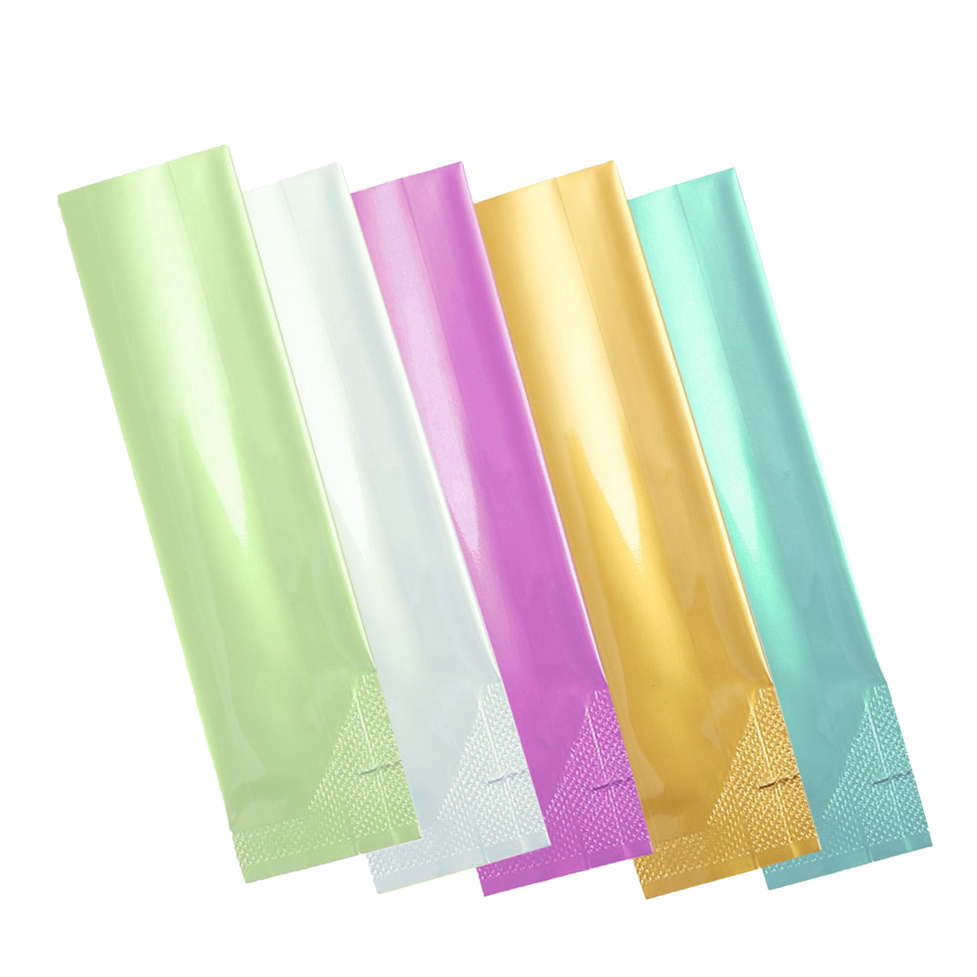 C128 - 100 or 200 Bags of Double-Sided Single-Serving Sample Size Aluminum or Plastic Foil Open Filling Bags