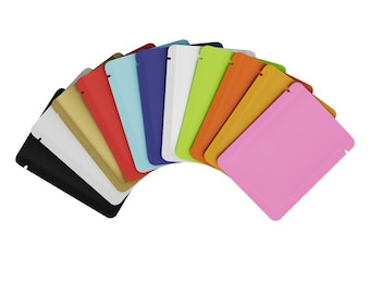 Q1119- QQ Studio Matte Color Aluminum Foil Packaging Bags, Open Fill Pouches, Smell Proof Heat Seal Bags 3.94 Inch x 4.72 Inch (100 Bags/Pk)