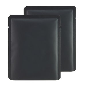 C119-04 - Sacs d'emballage noirs mats QQ Studio, pochettes ouvertes thermosoudées, sacs à usage unique doublés de papier d'aluminium 3,94 pouces x 4,72 pouces