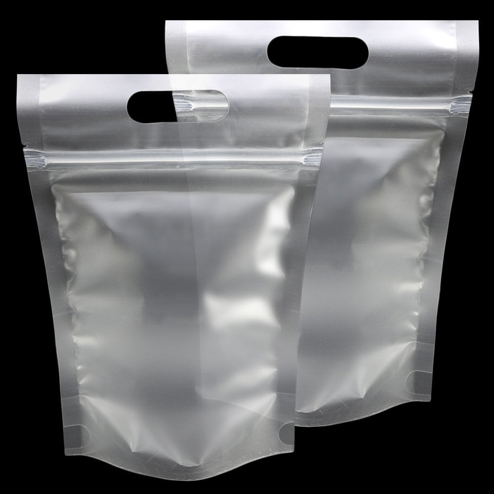 3 x 3 Clear Split Zip Seal Bags Compartment 2 Section with Center Split  Per Pack of 100