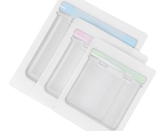 C376 QQ Studio Jewelry Bags, Colored Plastic Packaging for Glitter and Craft Supplies Storage (100 Bags/Pack)