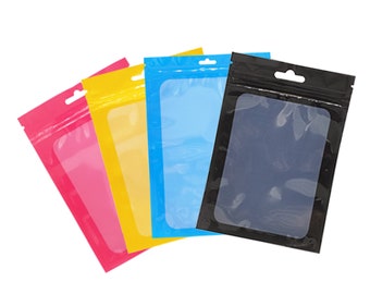 Bolsas antiestáticas QQ Studio para accesorios electrónicos de teléfono, bolsas con cierre y orificio para colgar (paquete de 100)