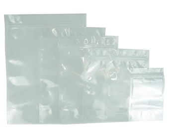 C315- QQ Studio Clear Plastic Packaging Party Favor Storage Bags with Zipper Seal Waterproof Gift Pouches (100 Bags/Pack)