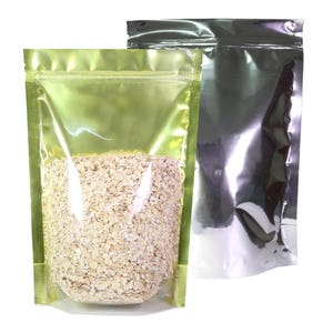100 Pack Double-Sided Metallized Foil Resealable Storage Bags – 3.5g Size, Smell Proof & UV Protection
