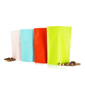 QQ Studio 3.94&quot; x 5.91&quot; Stand Up Snack Bags, Mylar Treat Packaging, Open Top Foil Candy Sample Bags