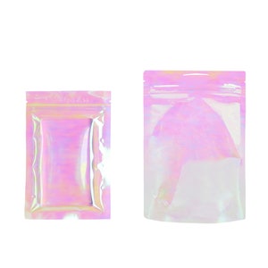 C257-319 QQ Studio 100 Iridescent Holographic Water Resistant Stand Strong™ and QuickQlick™ Beauty Bags (Style and Size Option)