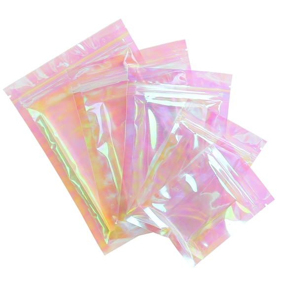 Pink holographic bags best sale