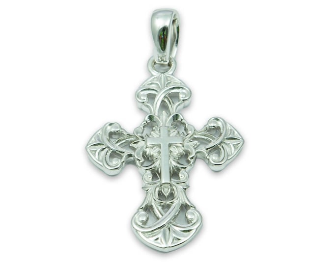 Sterling Silver Orthodox Cross Crucifix