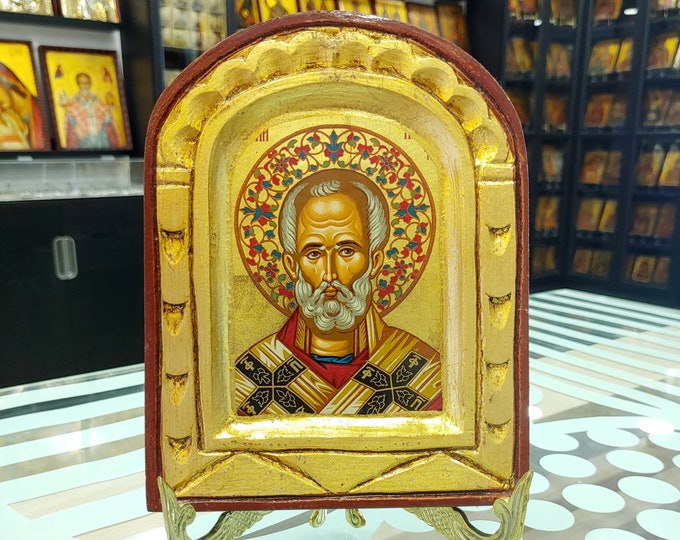Orthodox Icon Saint Nicholas Byzantine Icon Religious Icon Christian Icon
