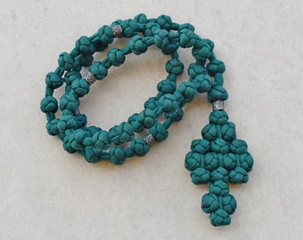 Handmade 50 Knots Prayer Rope Komboskini Brojanica Chotki Very High Quality Sterling Silver Beads