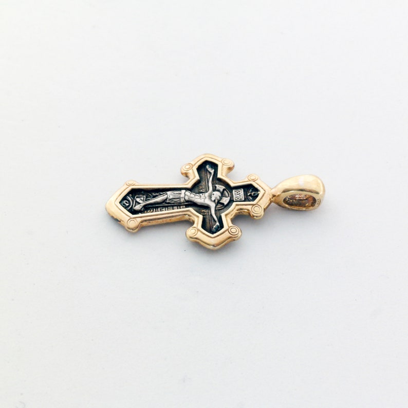 Russian Cross Sterling Silver Cross Orthodox Cross Silver Crucifix Catholic Cross XS059 Greek Cross Cross Pendant Cross Necklace