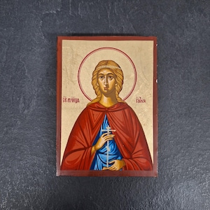 Christian Handmade  icon of Saint Julia, Orthodox Religious Christian Icon