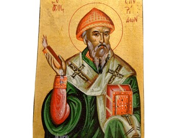 Saint Spyridon Orthodox Icon Byzantine Icon Religious Icon Christian Icon 24,0x16,5cm