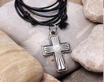 Orthodox Cross Crucifix Alloy Zamak Necklace Pendant Greek Russian