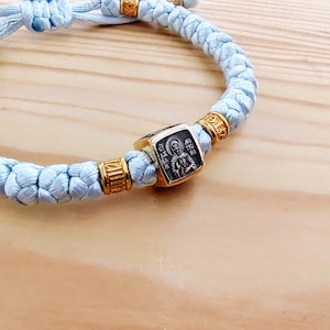 Orthodox Prayer Rope Komboskini Bracelet, Sterling Silver Prayer Rope, Holy Patrons Bracelet, Orthodox Jewelry, St Spyridon, St Matrona