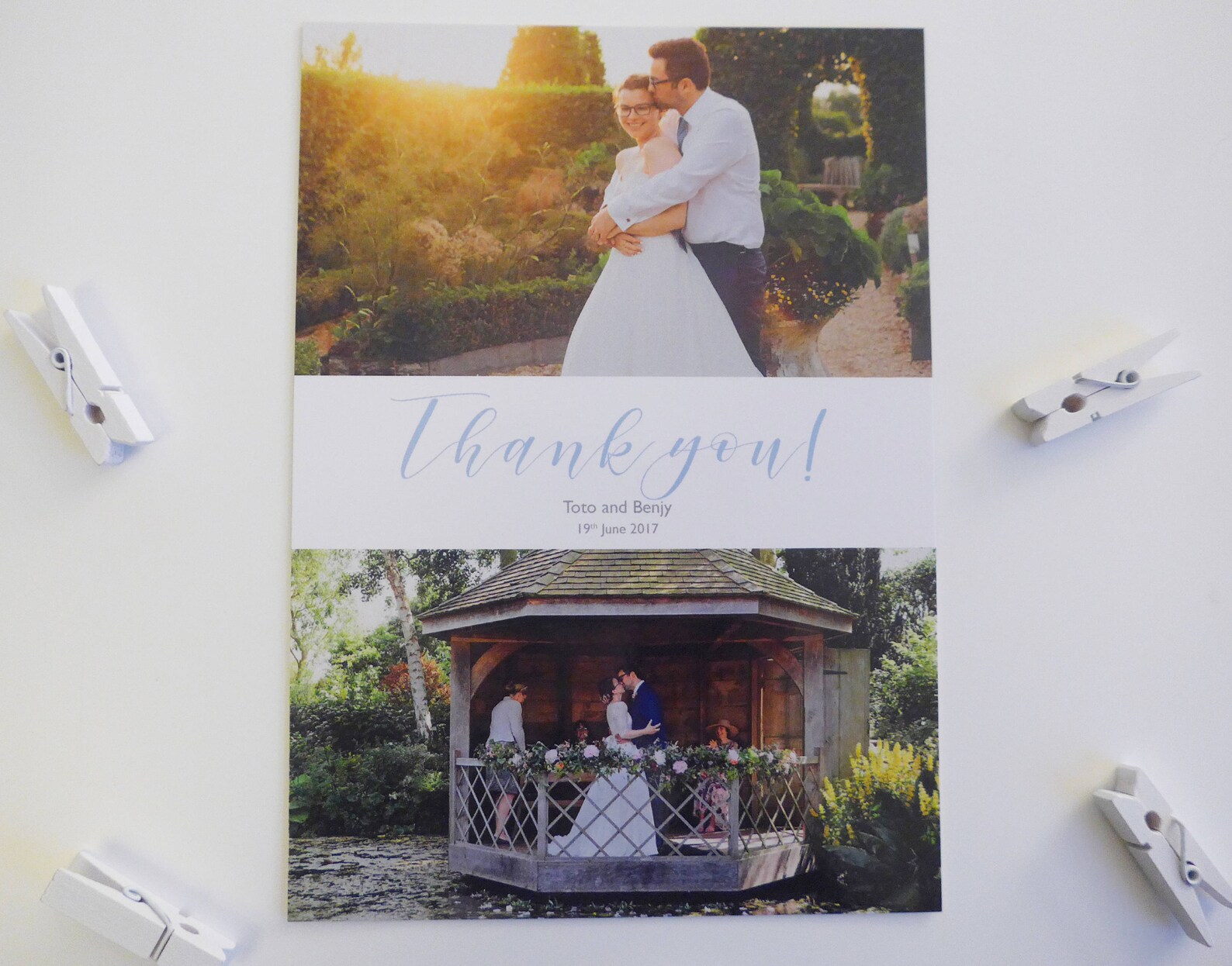 Photo Thank You Card Wedding Thank You Card Etsy UK