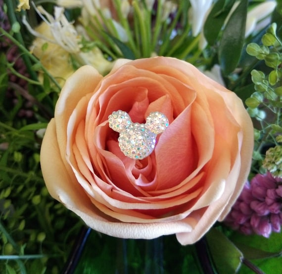 SPECIAL OFFER!!! 12 Disney Inspired theme Crystal Mickey Mouse Flower Pins  Bouquet pins Brides Wedding Accessories