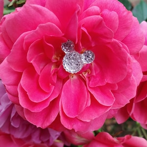 SPECIAL OFFER!! Disney Mickey Bling Minnie Mouse Hidden Ear Flower Pins Brides Wedding BOUQUET Various Colours Available
