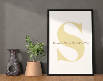 Letter Name Print | Wall Hangings | Gifts For Him | Gifts For Her | Family Print | Home Decor | Anniversary Gifts | Nursery Room | Lounge