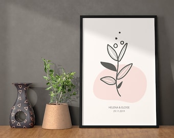 Personalised Botanical Print | Family Print | Home Decor | Gifts For Her | Gifts For Him | Couple's Print | Home | Wall Hangings