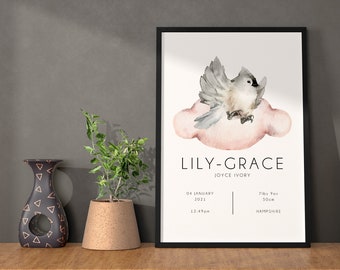 Wildlife Newborn Print | Wall Hangings | Nursery Print | Family Print | Home Decor | Anniversary Gifts | New Parent | New Baby