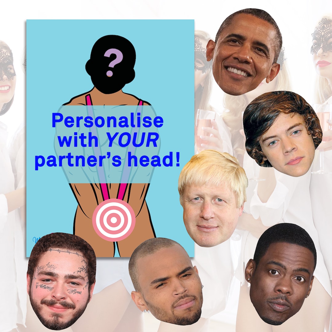 Personalised PRINTED Hunk, Pin the Junk on the Hunk, Pin the Penis