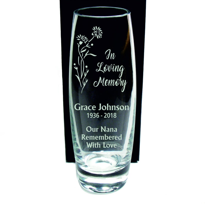 Memorial Vase Personalised Engraved Etsy UK